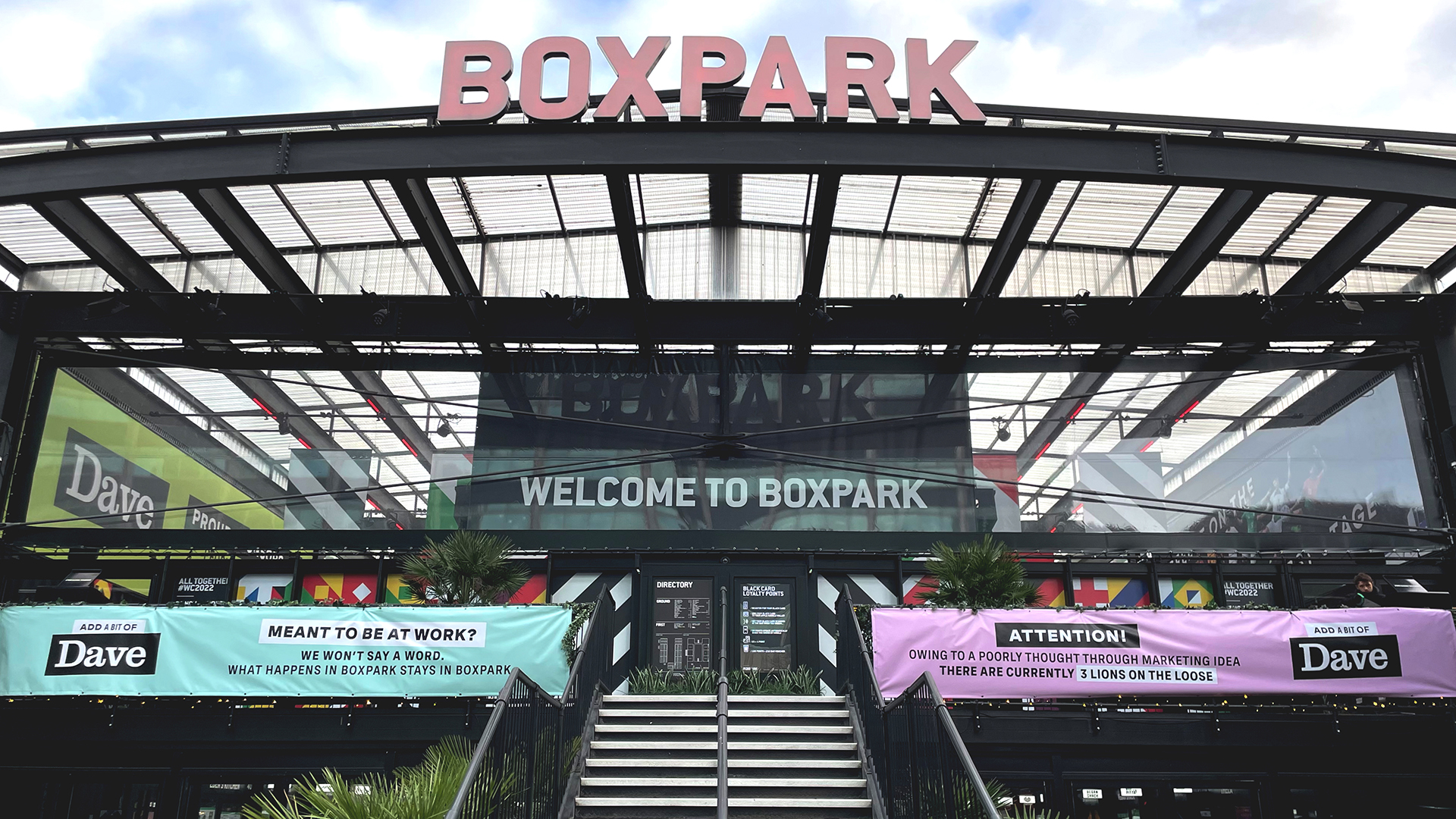 Dave x BoxPark World Cup Takeover